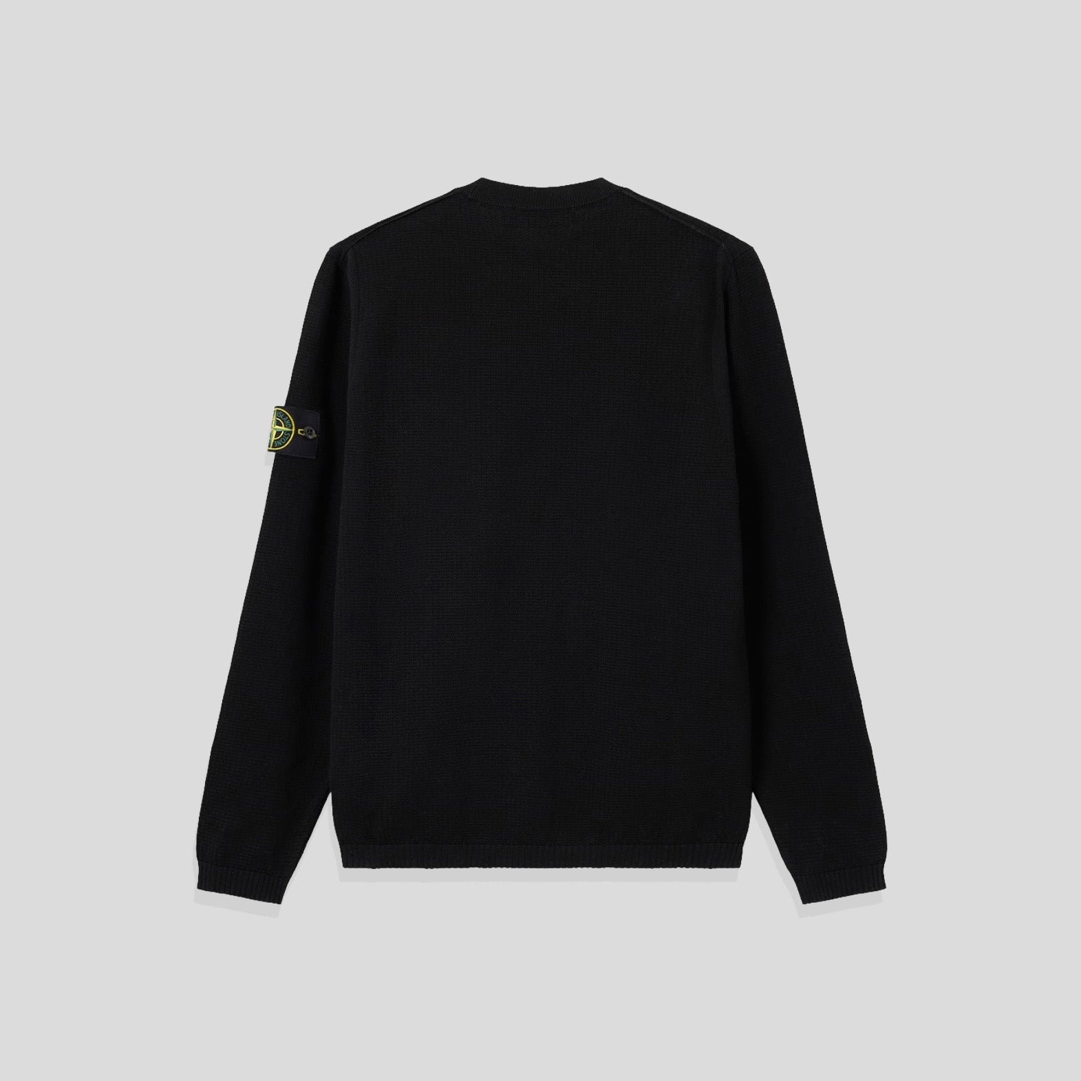 SOFT ORGANIC LOOSE-FIT CREWNECK SWEATER  - BLACK
