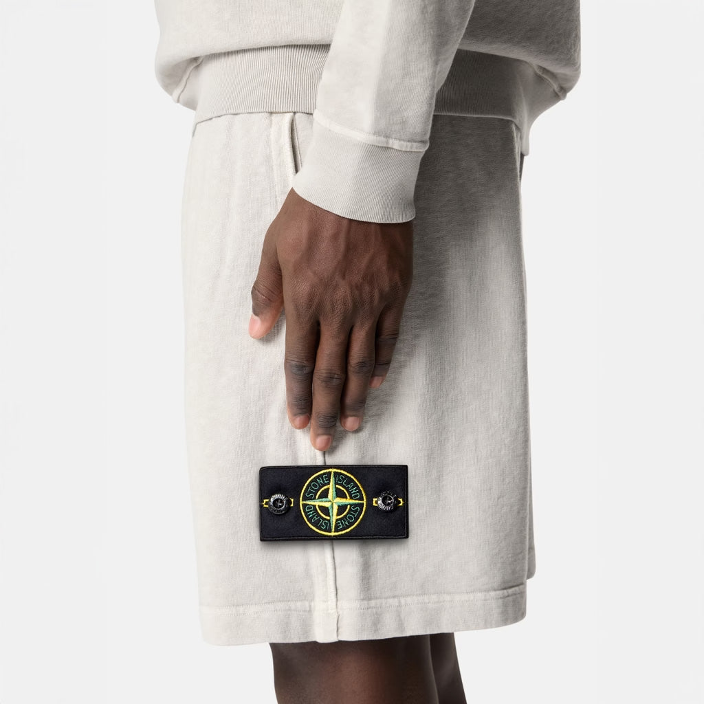 MALFILÉ FLEECE JOGGER SHORTS - PEARL GREY