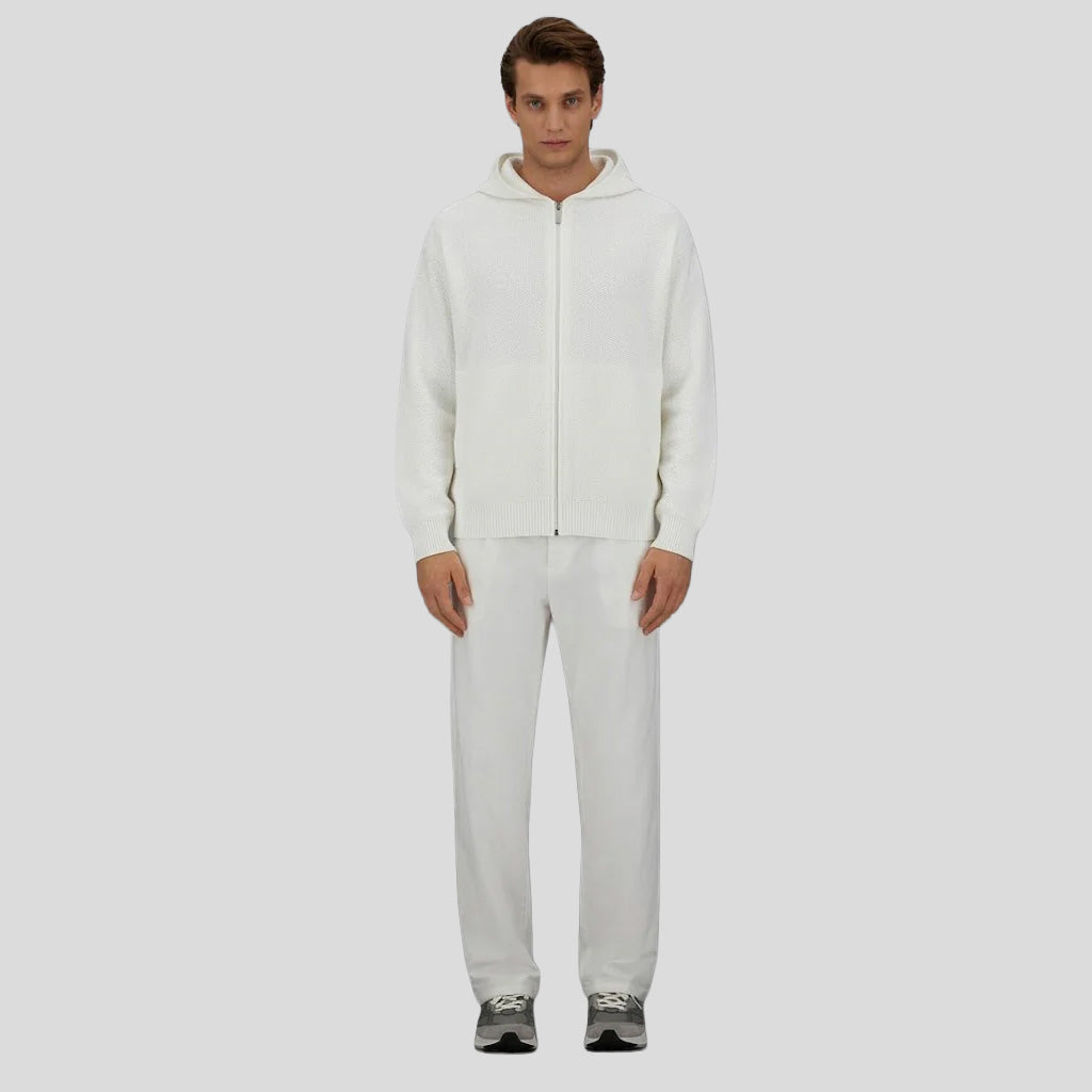 ZIP-UP HOODIE  - BIANCO