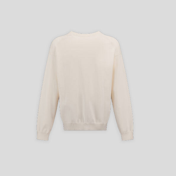 CREW NECK SWEATER - CREAM