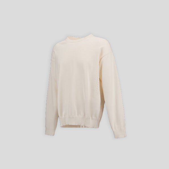 CREW NECK SWEATER - CREAM