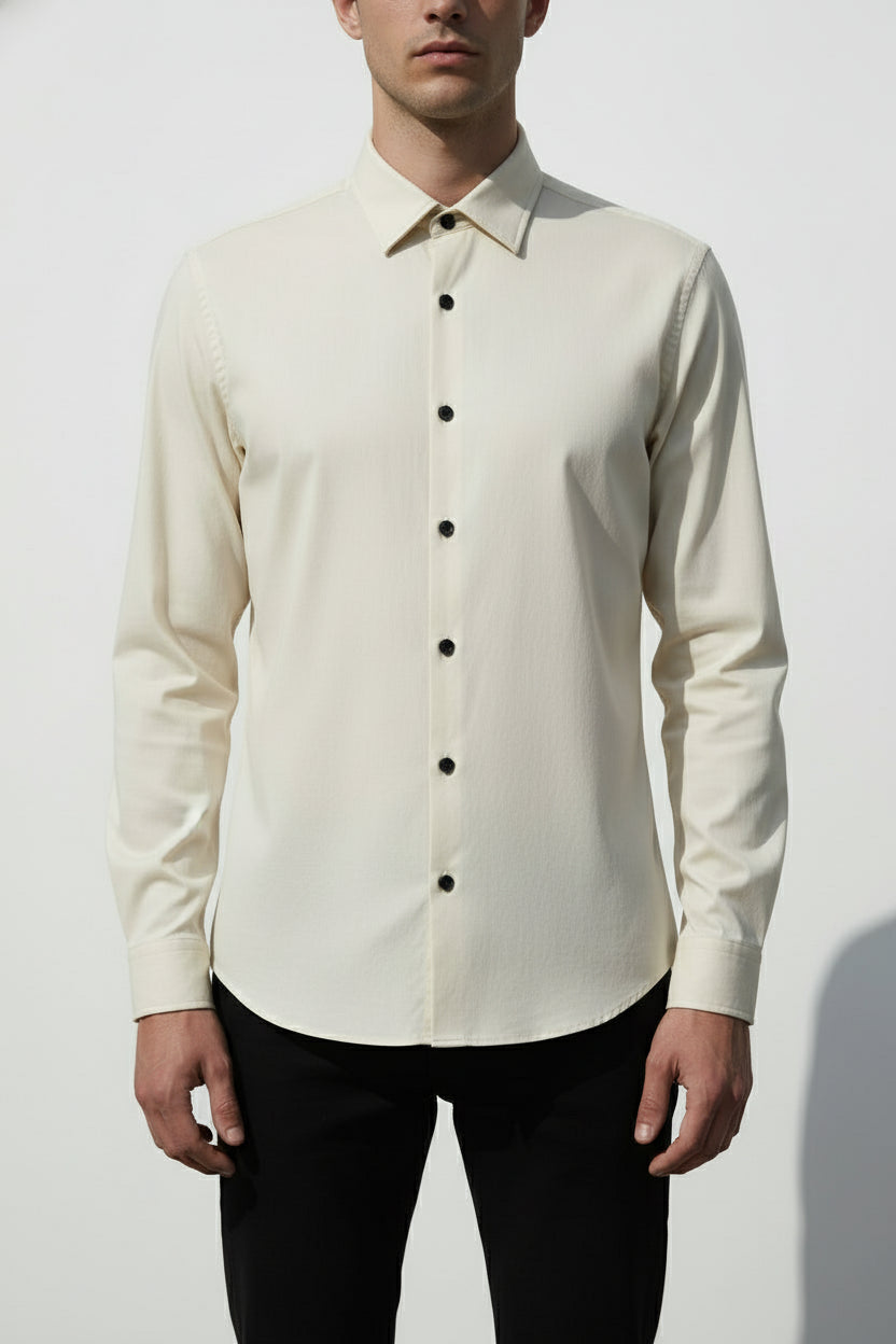 CHEMISE EN COTON HANNES ROETHER - MILK
