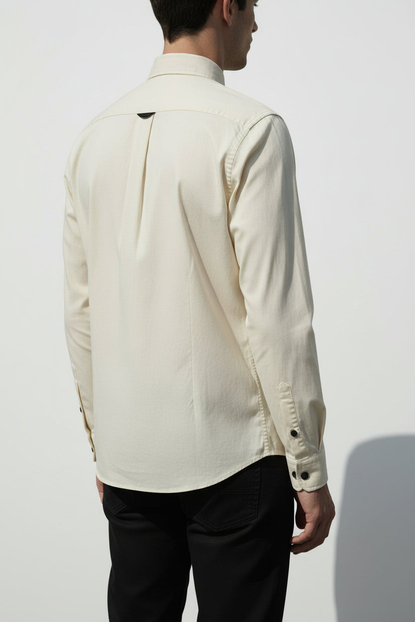 CHEMISE EN COTON HANNES ROETHER - MILK