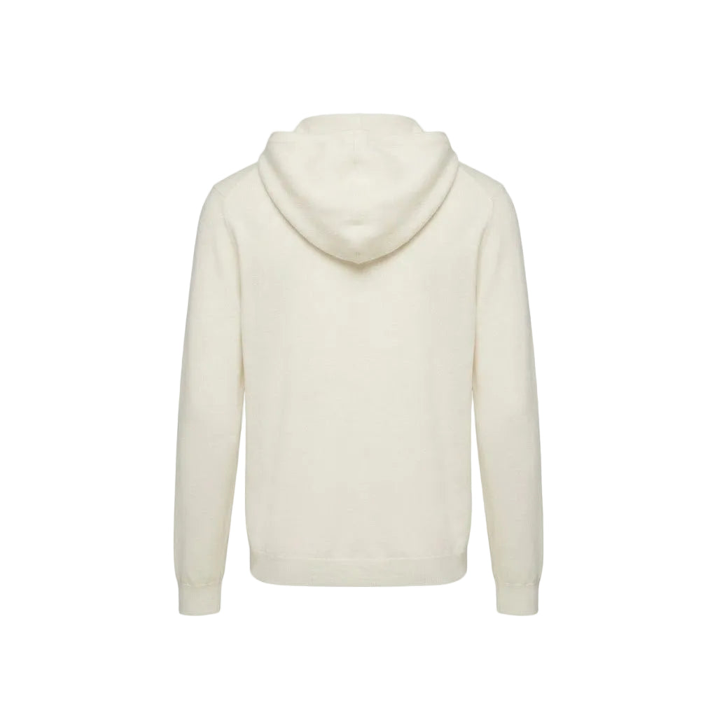 HALF-ZIP HOODED SWEATER - AGATA BIANCA