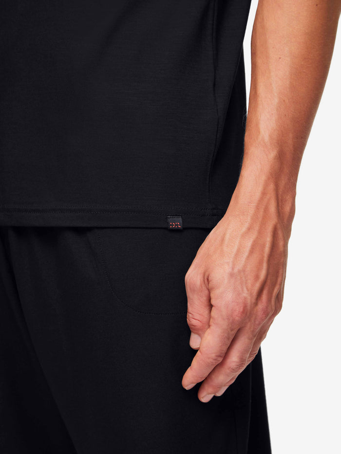 Basel Micro Modal Stretch short sleeve - BLACK