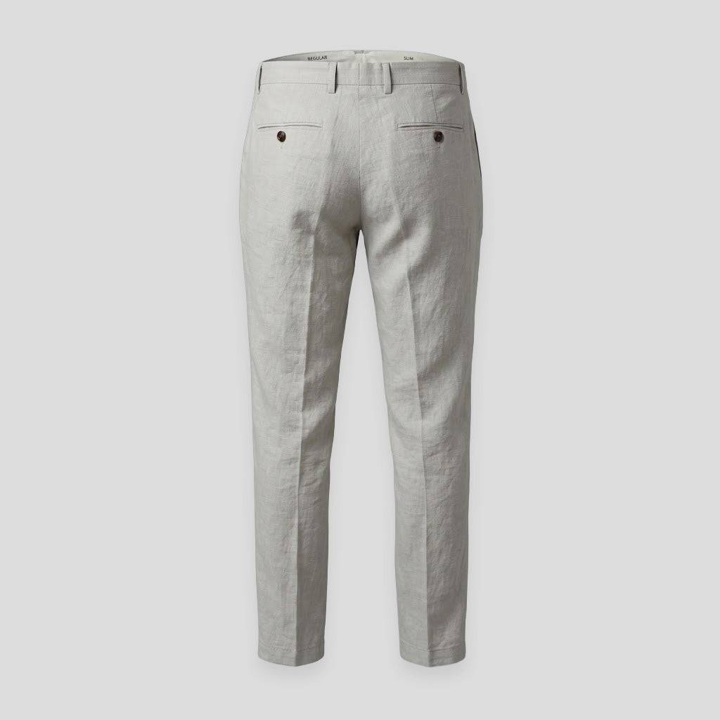 NAVIGLIO CHINO TROUSERS - LIGHT GREY