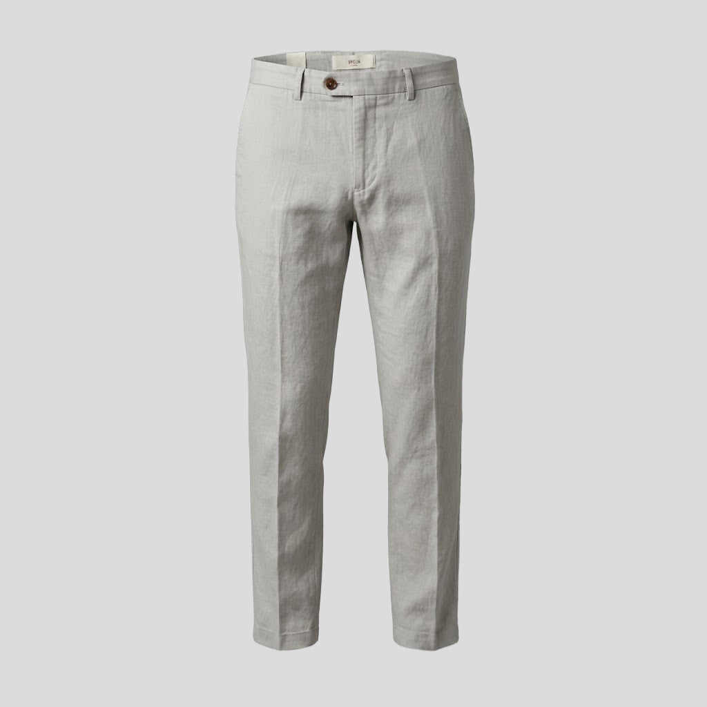 NAVIGLIO CHINO TROUSERS - LIGHT GREY