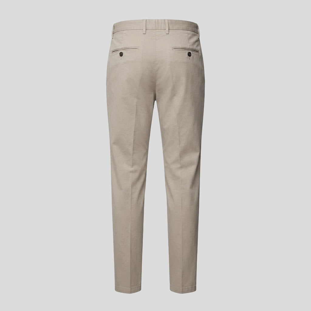 NAVIGLIO CHINO TROUSERS - GREY BROWN