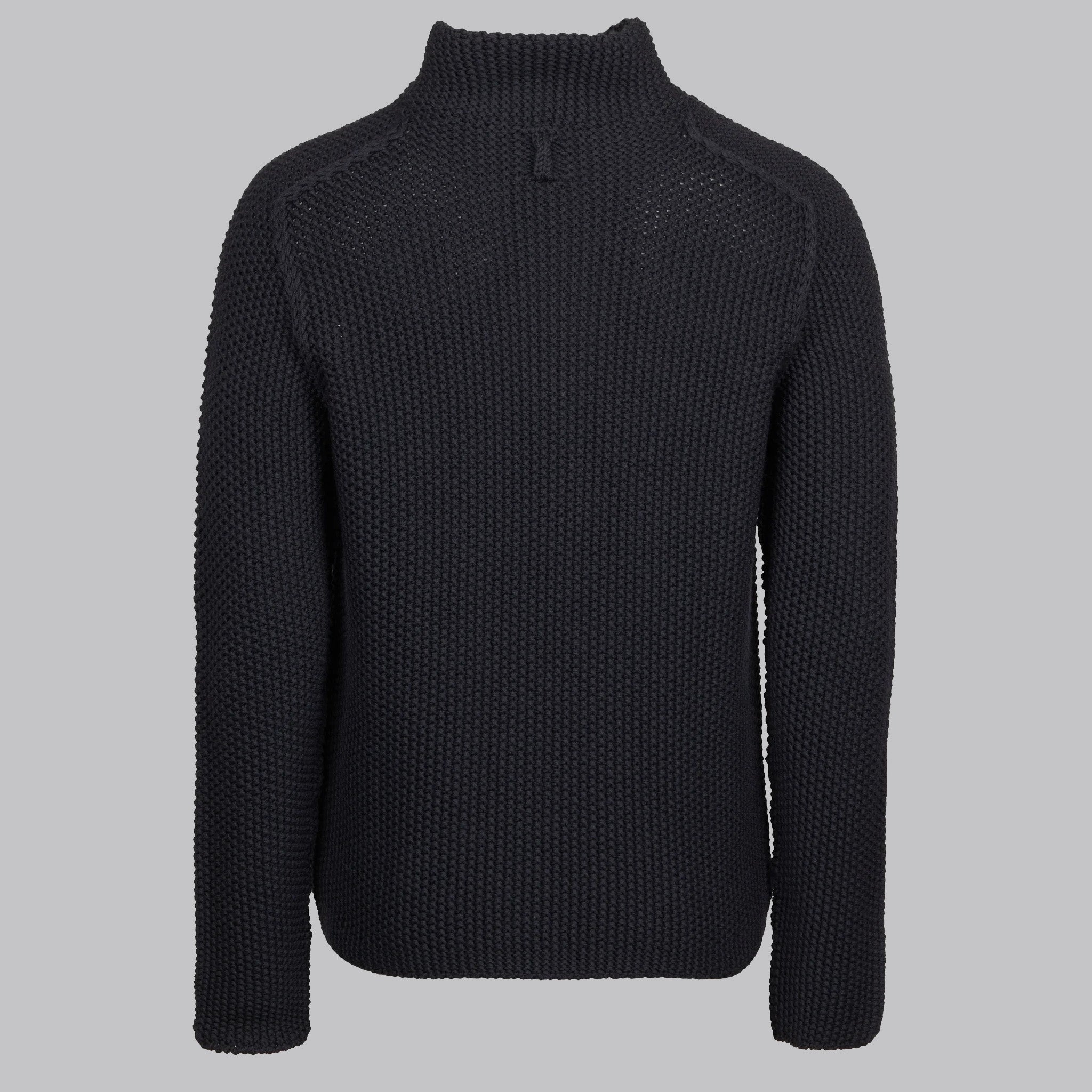 HANNES ROETHER WOOL ZIP POLO - TORNADO