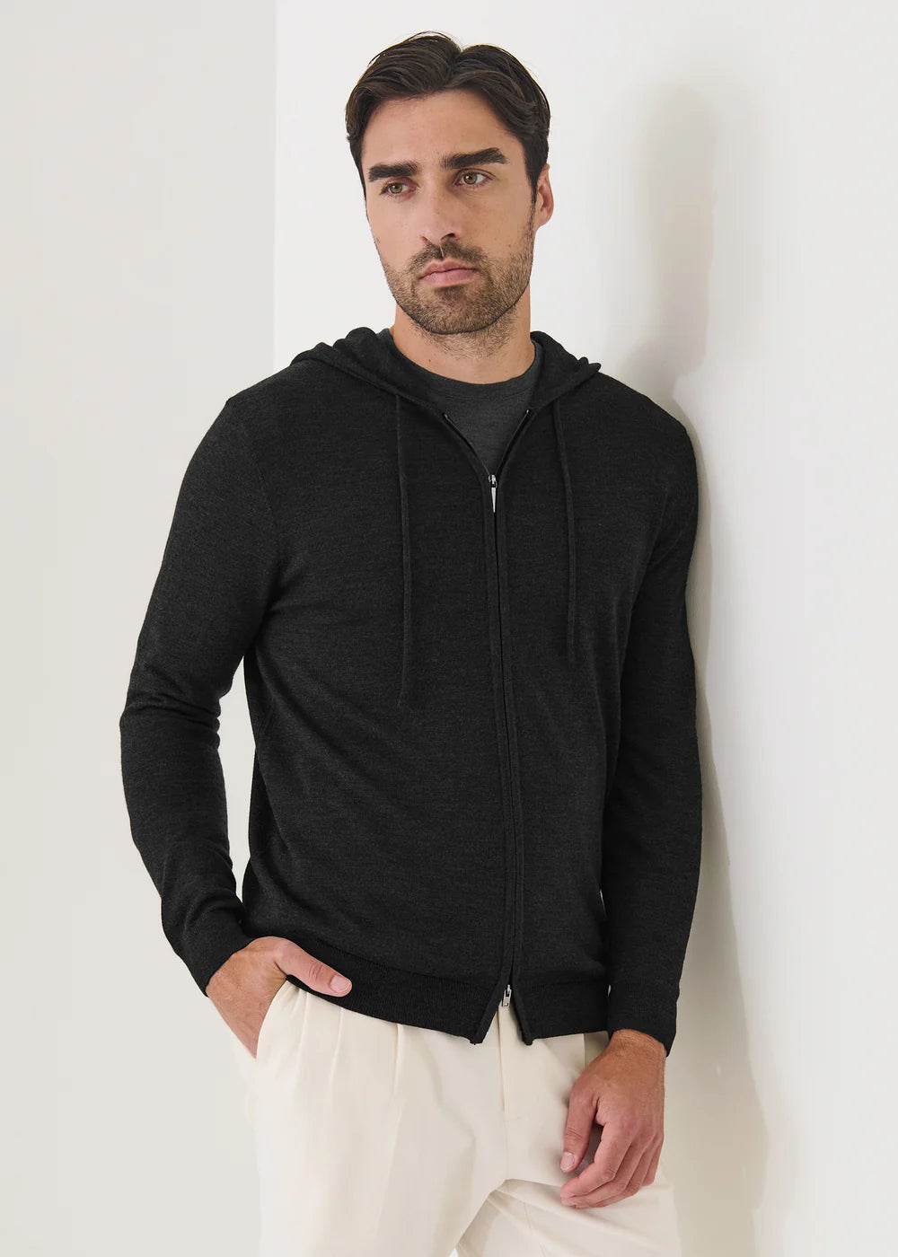 FULL ZIP HOODIE - BLACK