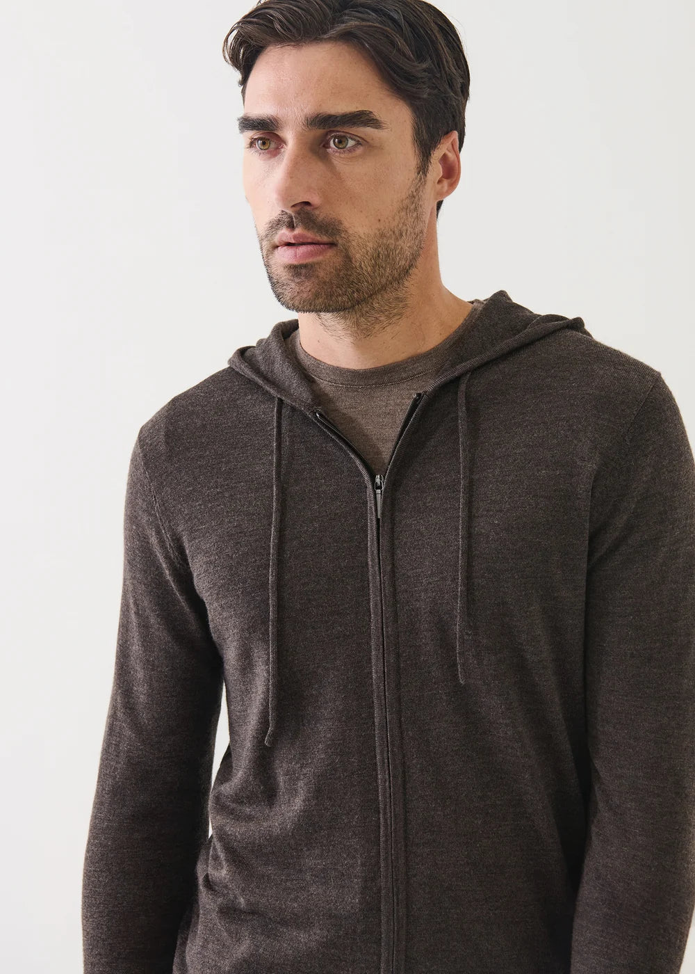 FULL ZIP HOODIE - MAHOGANY