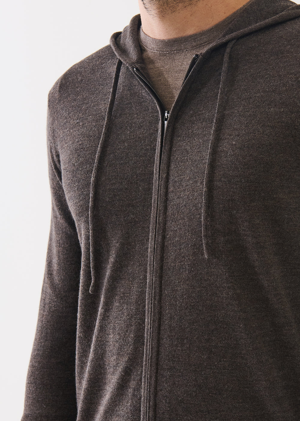 FULL ZIP HOODIE - MAHOGANY