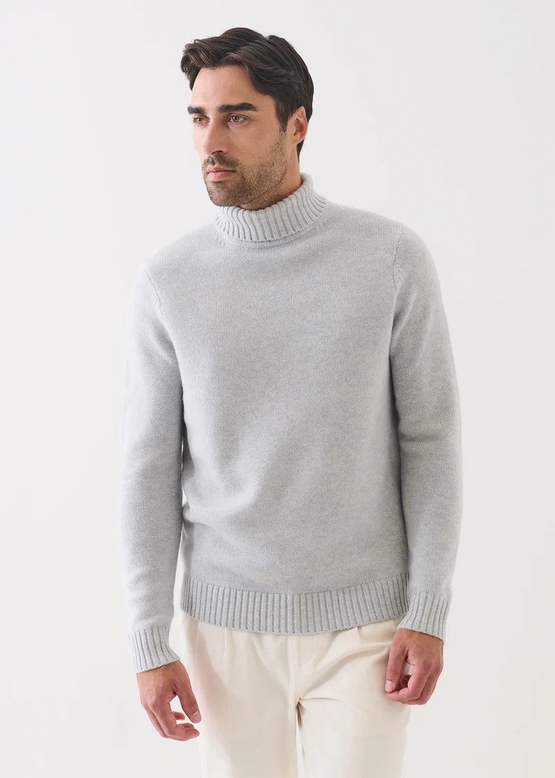 LAMBSWOOL TURTLE-NECK SWEATER | MARBLE