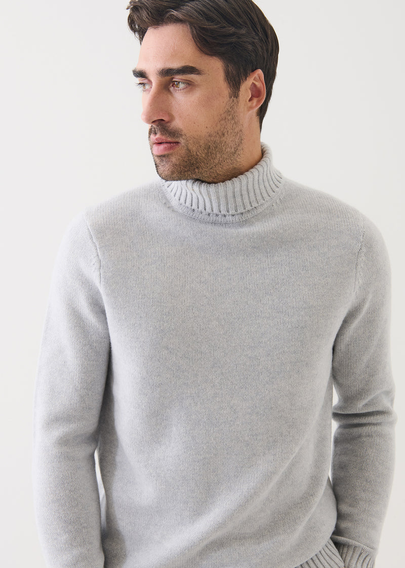 LAMBSWOOL TURTLE-NECK SWEATER | MARBLE