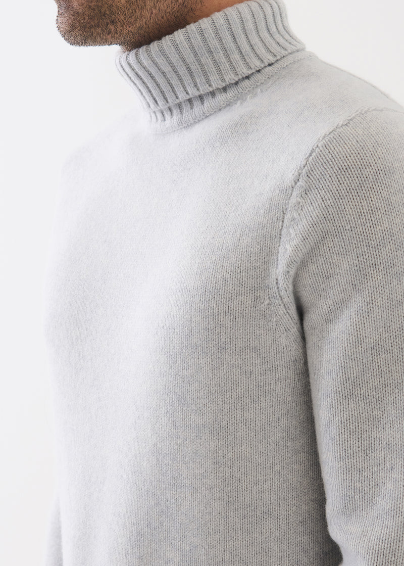 LAMBSWOOL TURTLE-NECK SWEATER | MARBLE