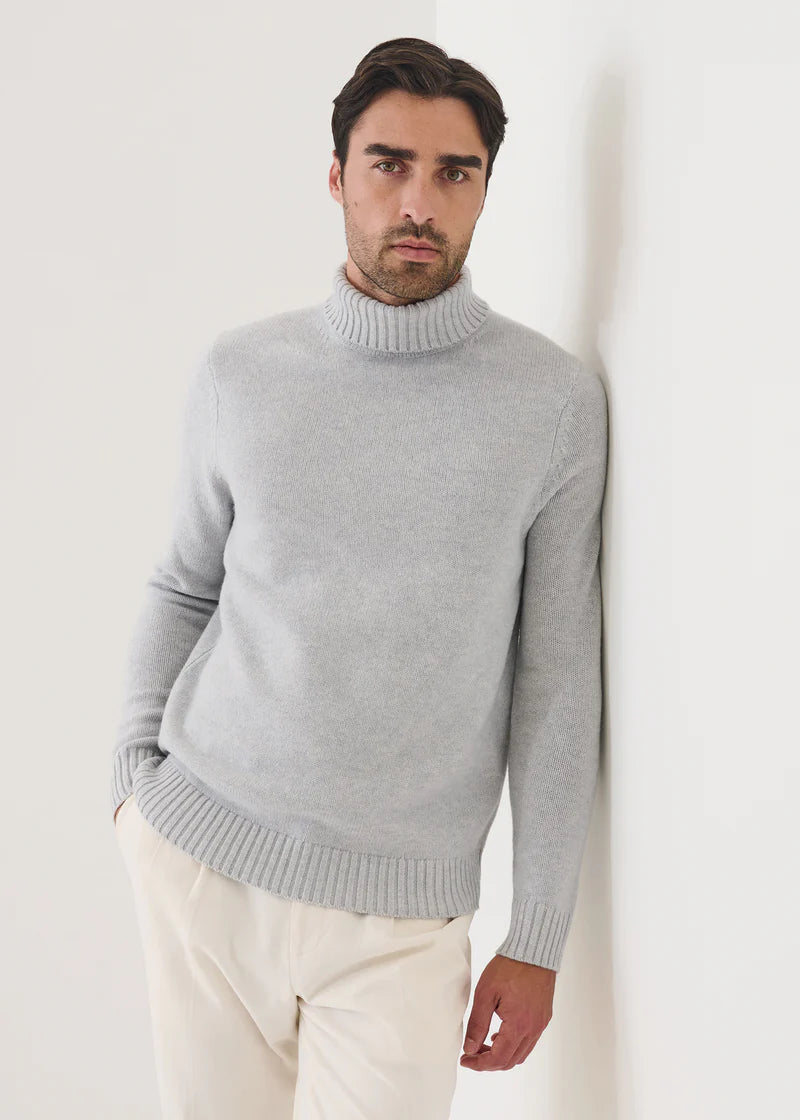 LAMBSWOOL TURTLE-NECK SWEATER | MARBLE