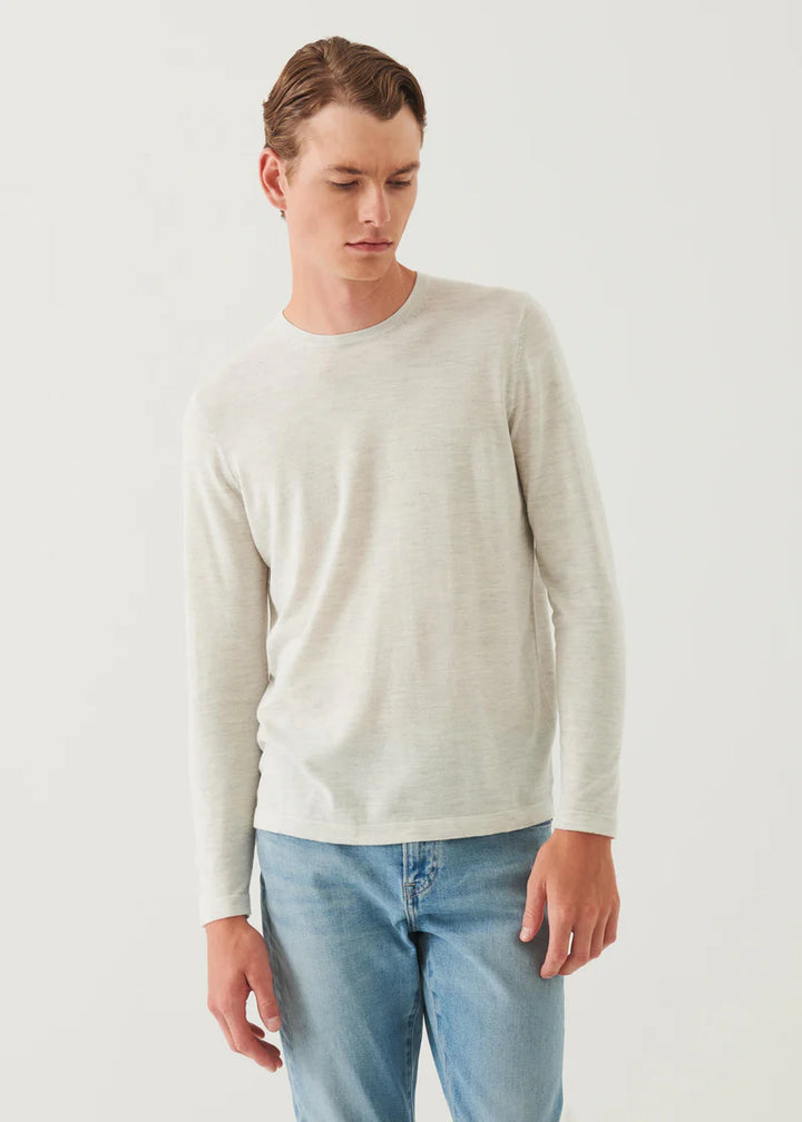Cotton Cupro Crewneck - Drizzle