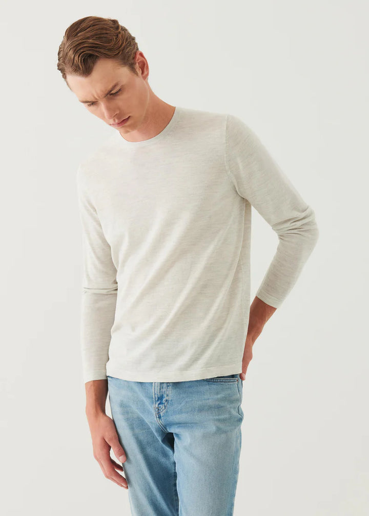 Cotton Cupro Crewneck - Drizzle