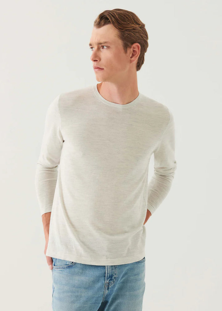 Cotton Cupro Crewneck - Drizzle
