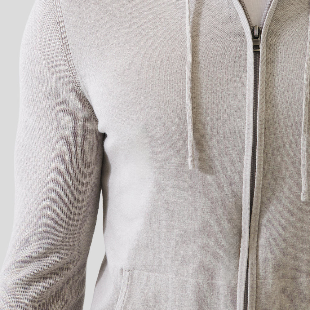FULL ZIP HOODIE - FEATHER