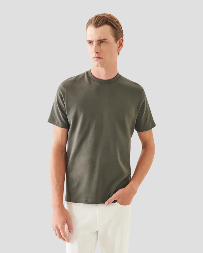 Pima Cotton Stretch Brushed T-Shirt - THYME