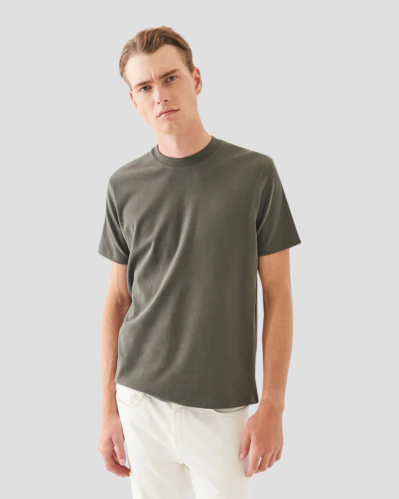 Pima Cotton Stretch Brushed T-Shirt - THYME
