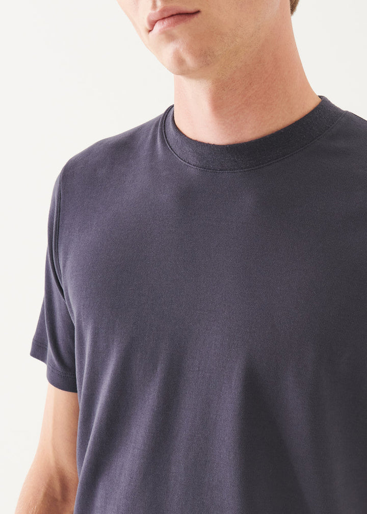 T-Shirt en coton pima stretch brossé - DARK NAVY