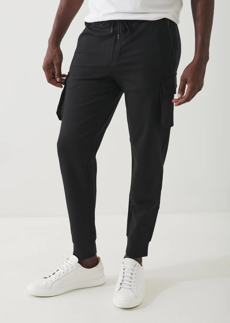 STRETCH CARGO JOGGER - BLACK