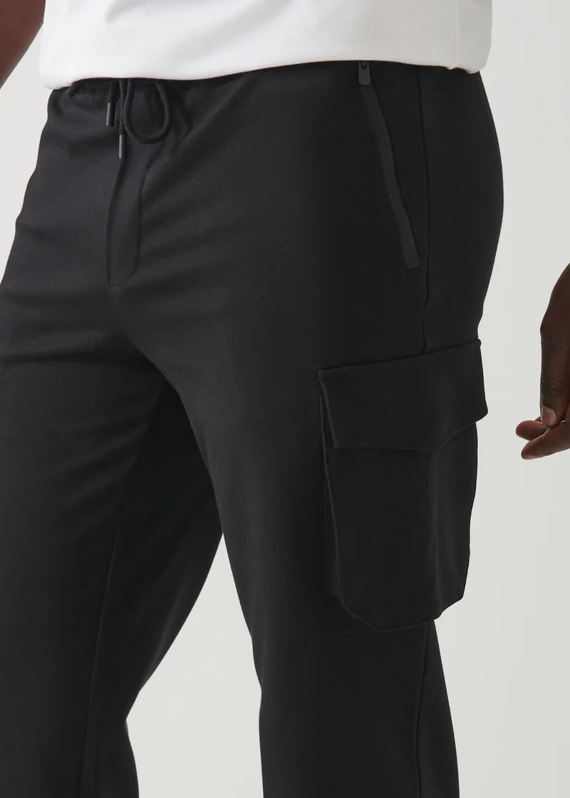 STRETCH CARGO JOGGER - BLACK