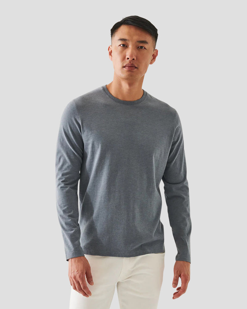Pima Cotton Stretch overdye T-shirt  - Jasper