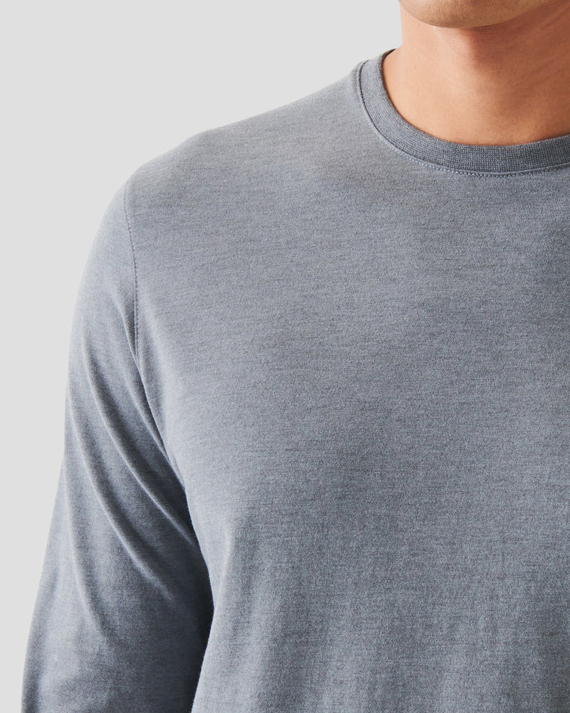 Pima Cotton Stretch overdye T-shirt  - Jasper