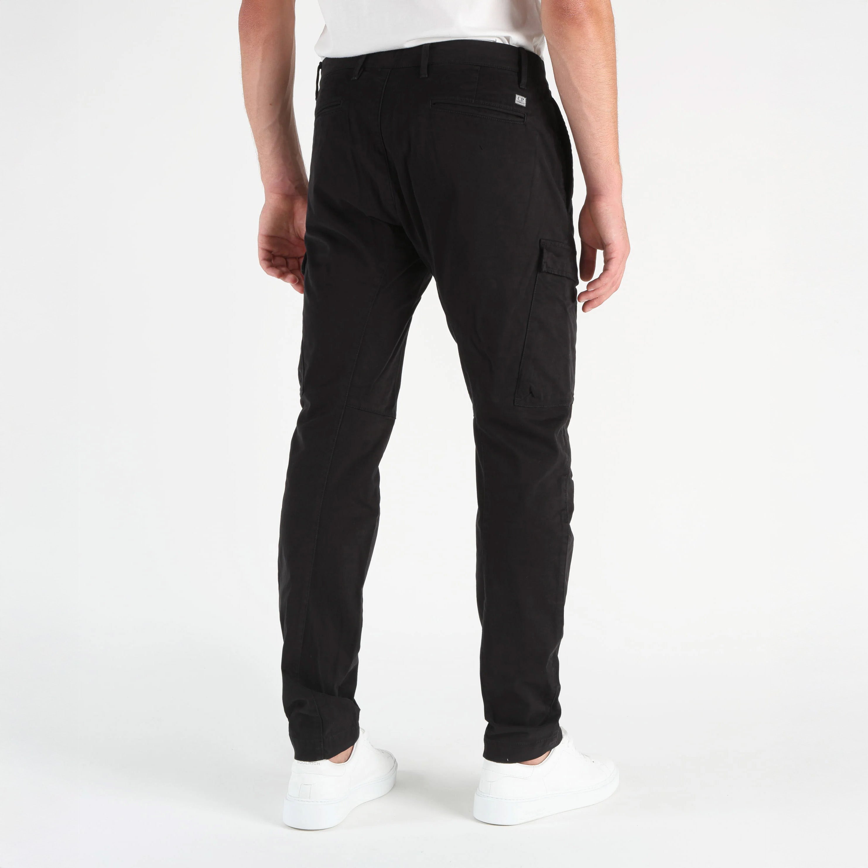 SATEEN CARGO PANTS - BLACK