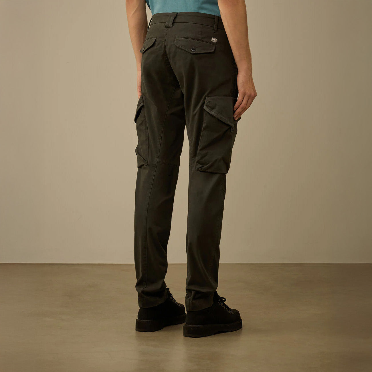 SATEEN CARGO PANTS - DARK SHADOW