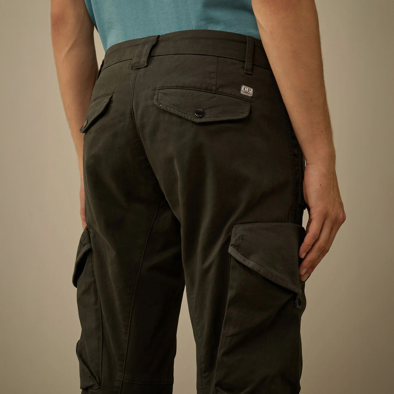SATEEN CARGO PANTS - DARK SHADOW