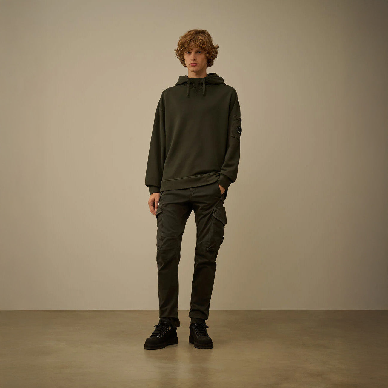 SATEEN CARGO PANTS - DARK SHADOW