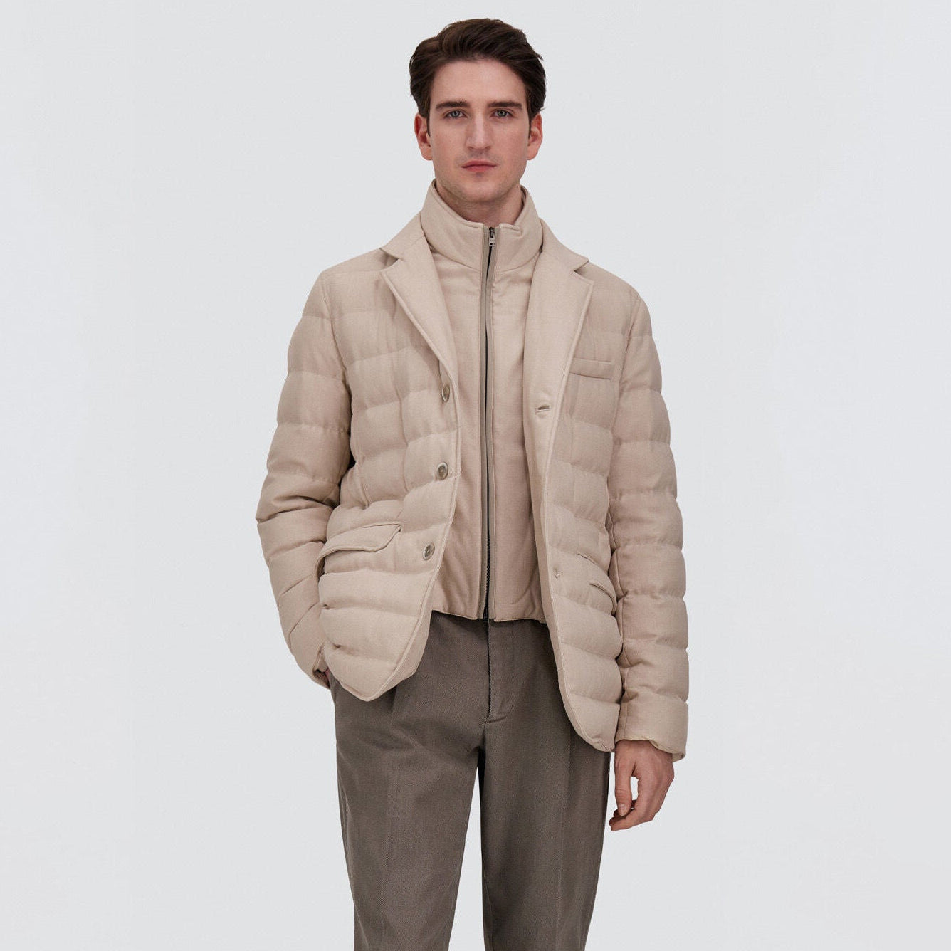 WOOL-BLEND SUEDE-EFFECT BLAZER - CHANTILLY