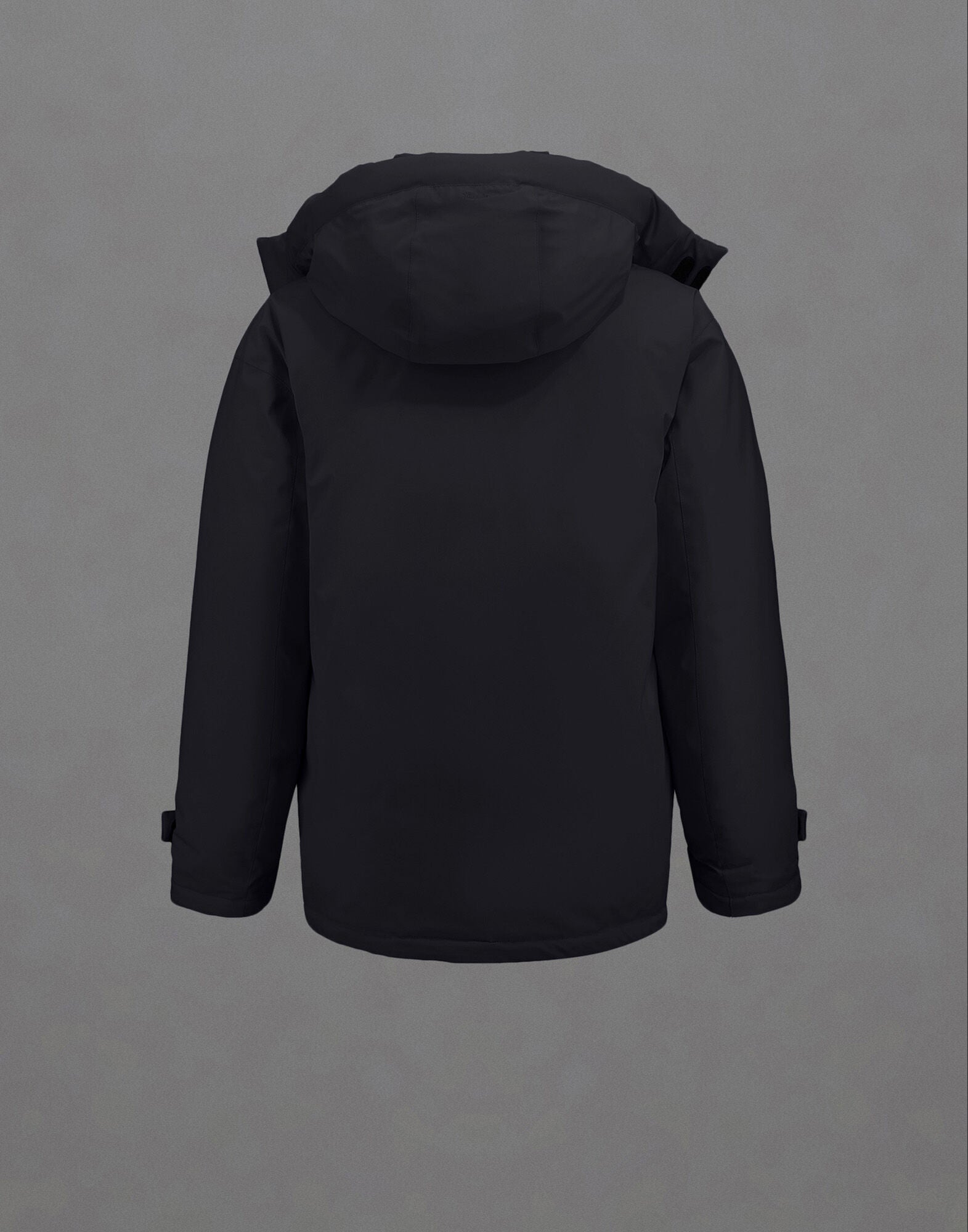 SHORT PARKA IN STRETCH DOWN - BLACK