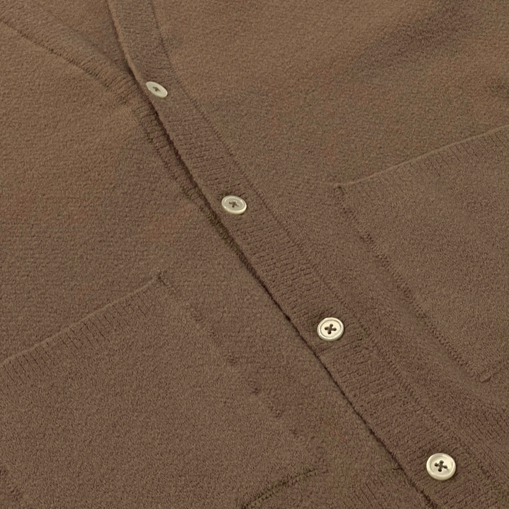 WOOL VEST - CREAM BROWN