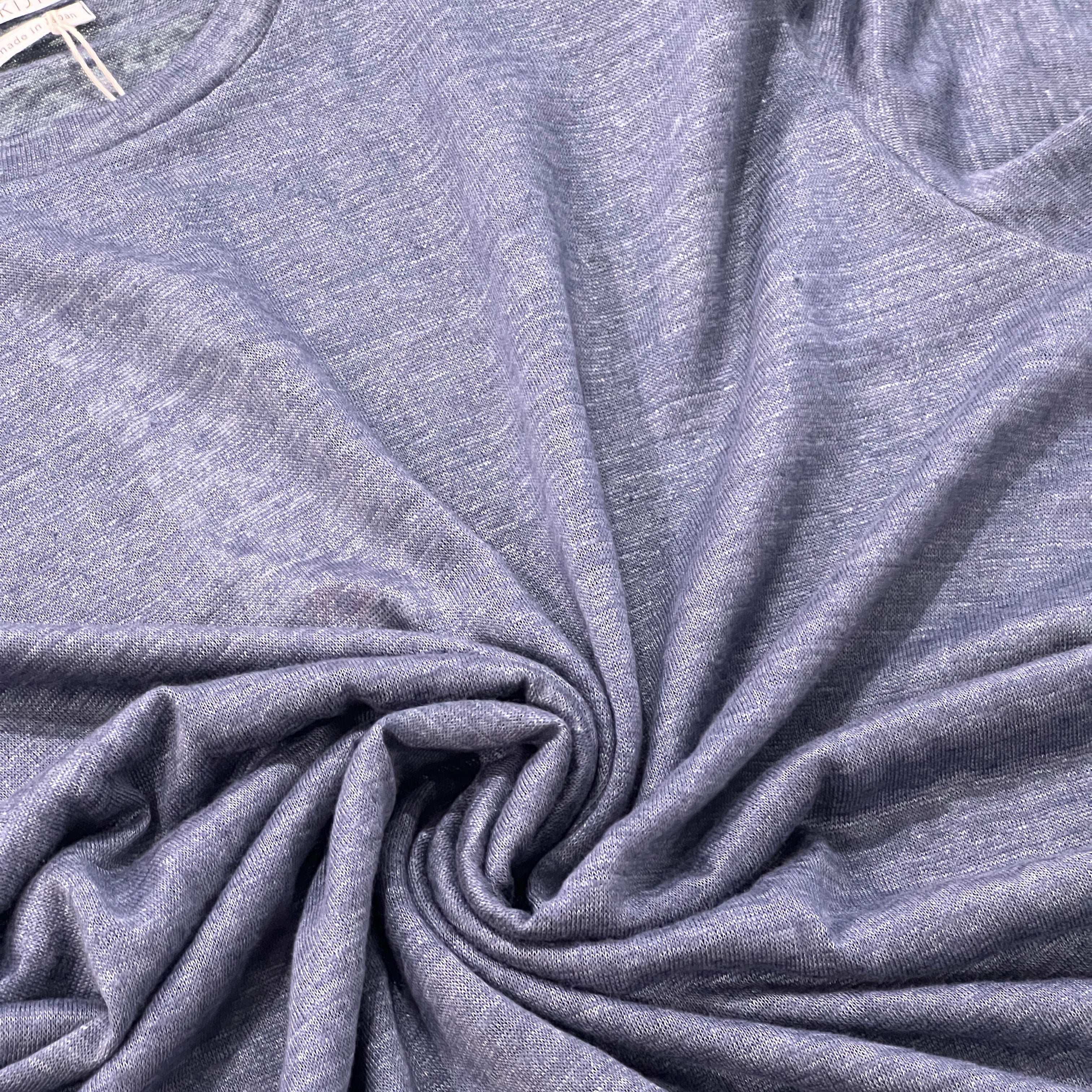 LINEN T-SHIRT - BLUE GRAY