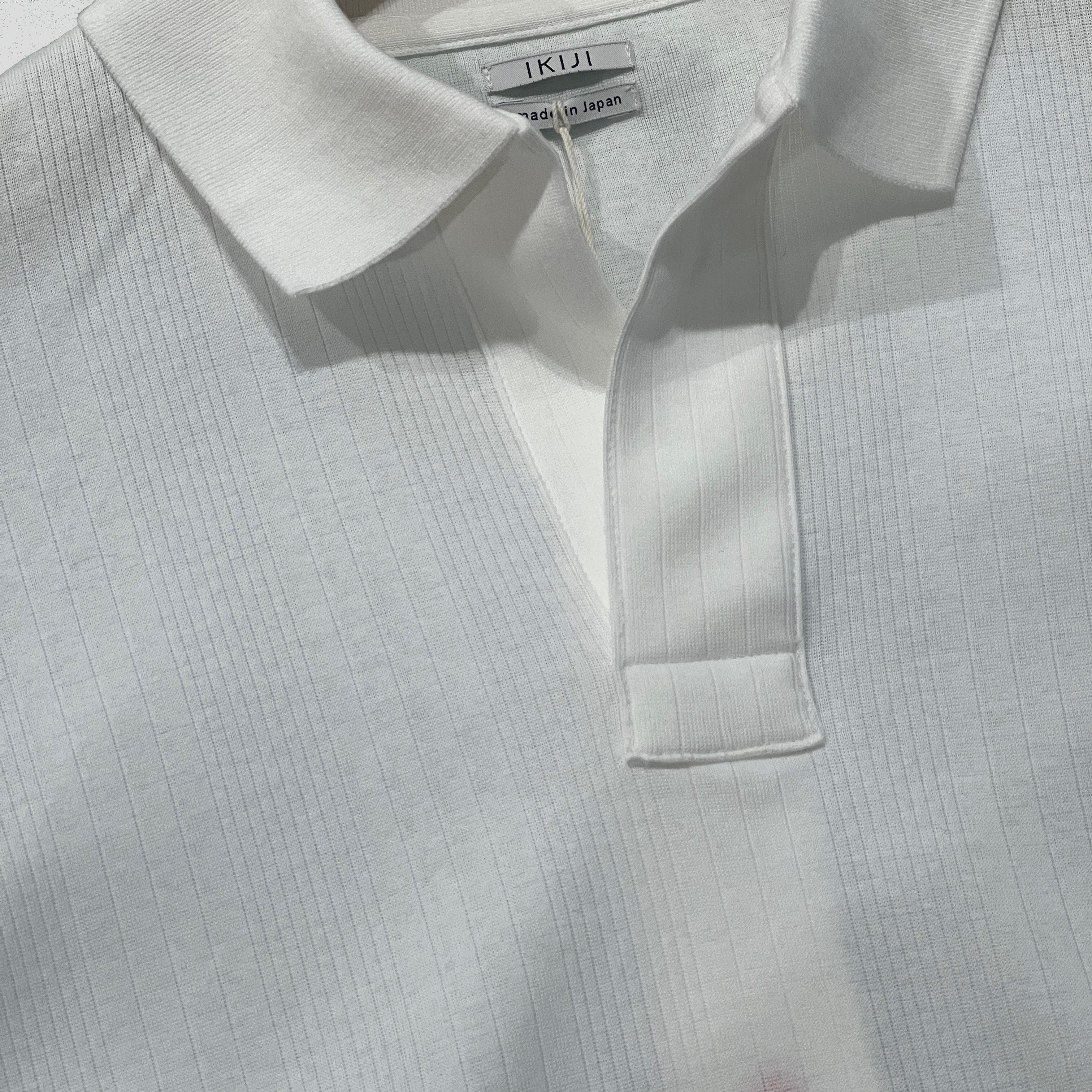 LONG-SLEEVE POLO - WHITE