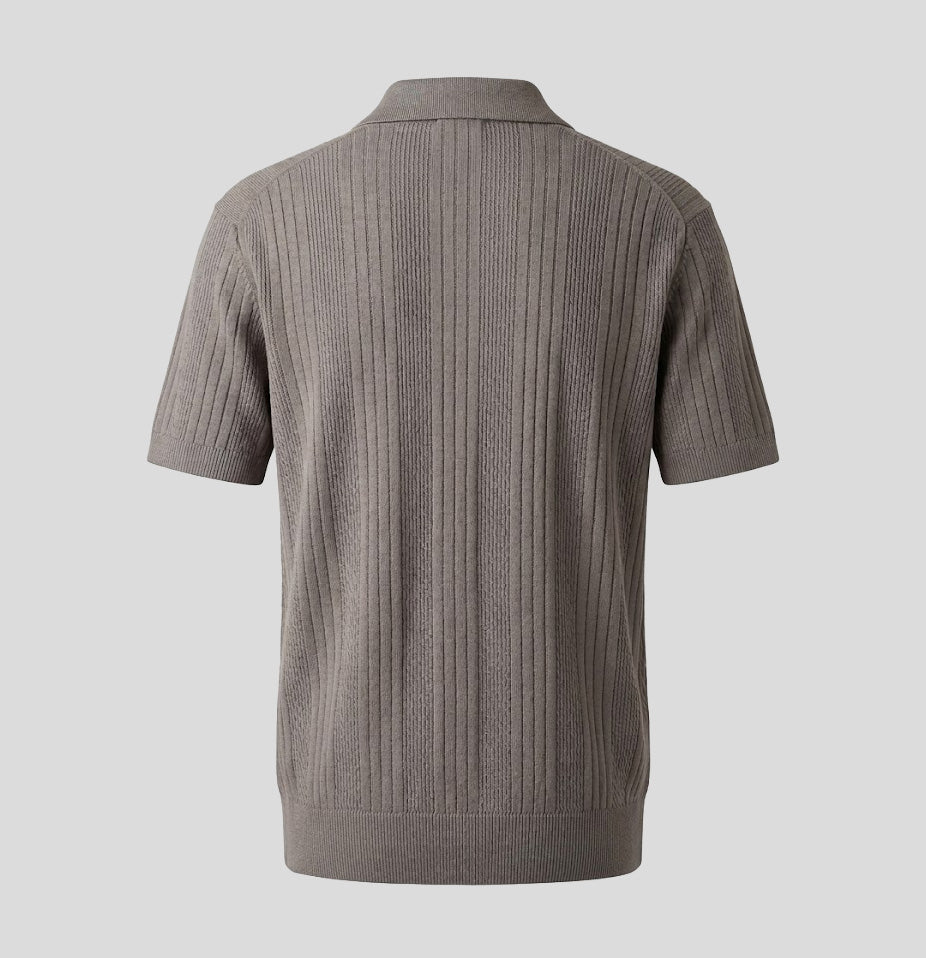MOLDED POLO - CHARCOAL BROWN