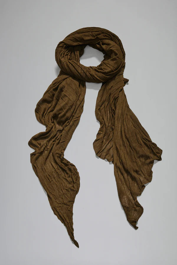 MUSTARD PLAIN KNIT VISCOSE SCARF