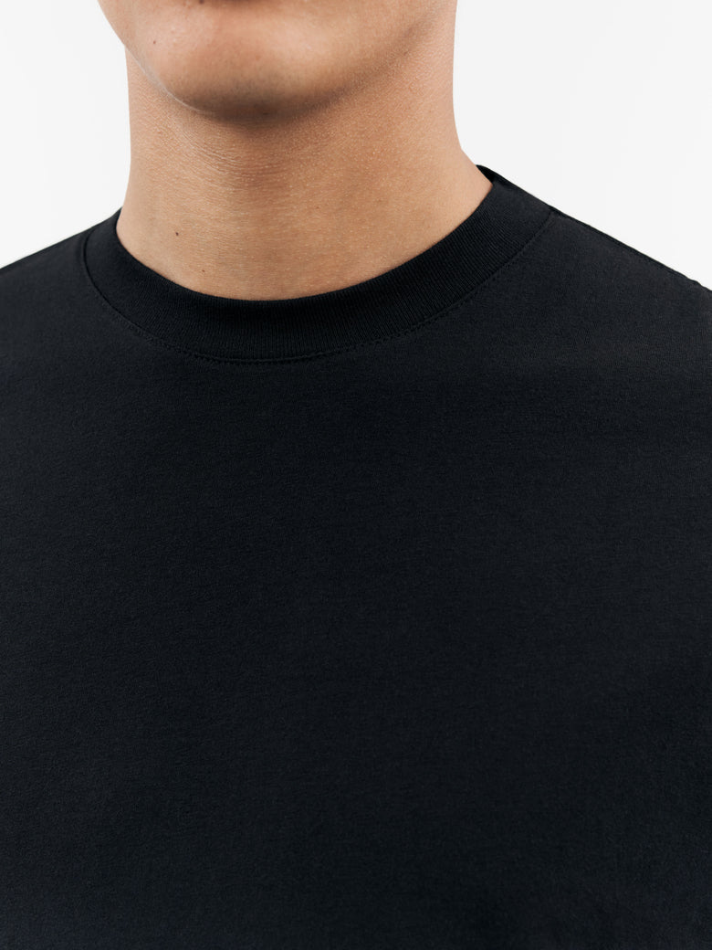 Dillan Short-Sleeved Cotton T-shirt - Black