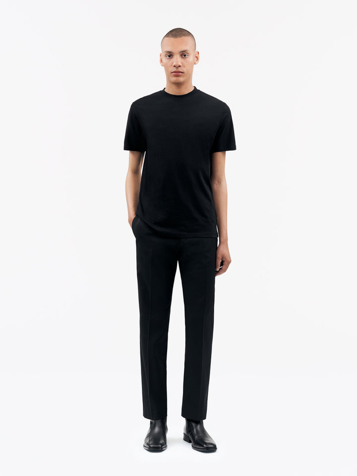 Dillan Short-Sleeved Cotton T-shirt - Black