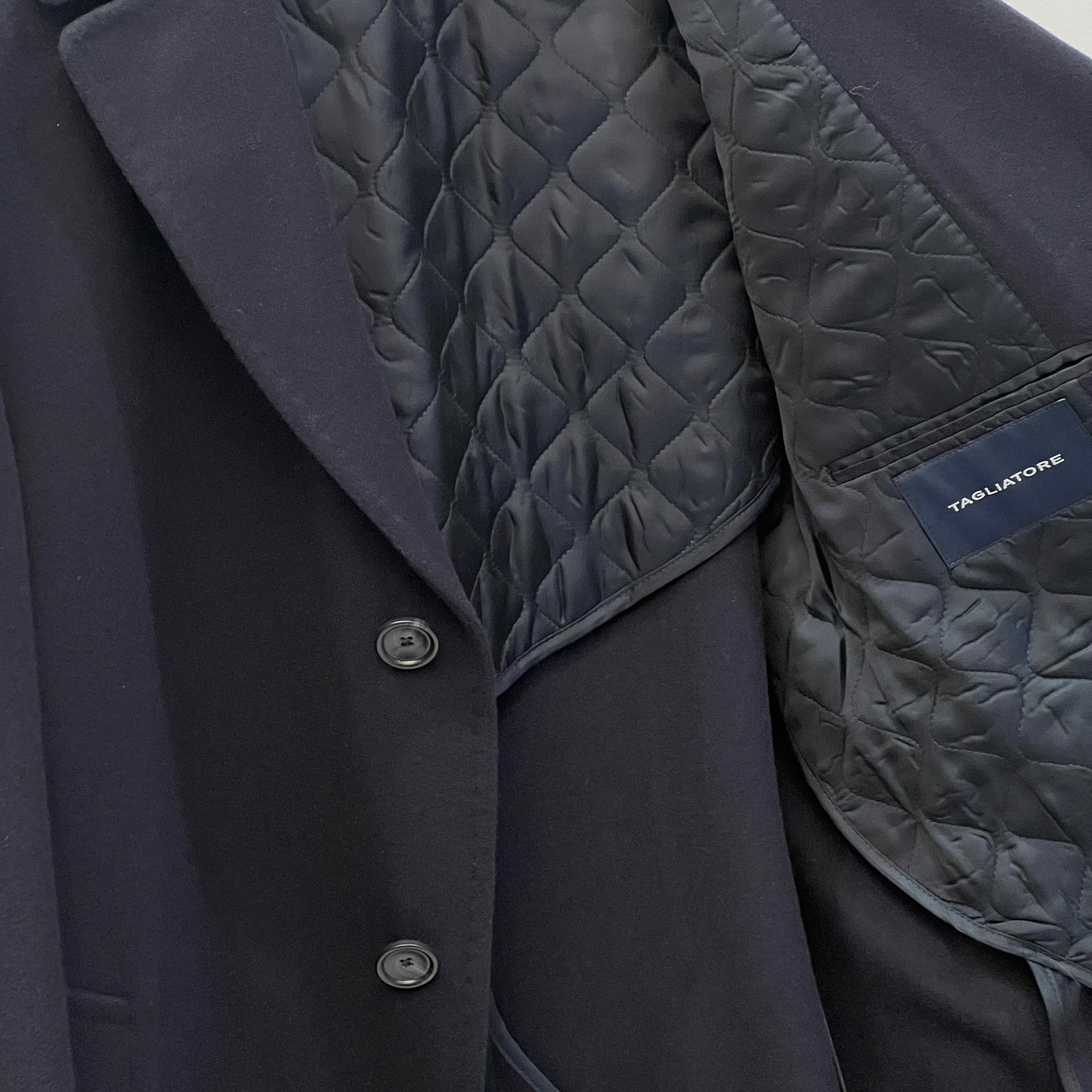 THOMAS WOOL BLEND COAT - NAVY