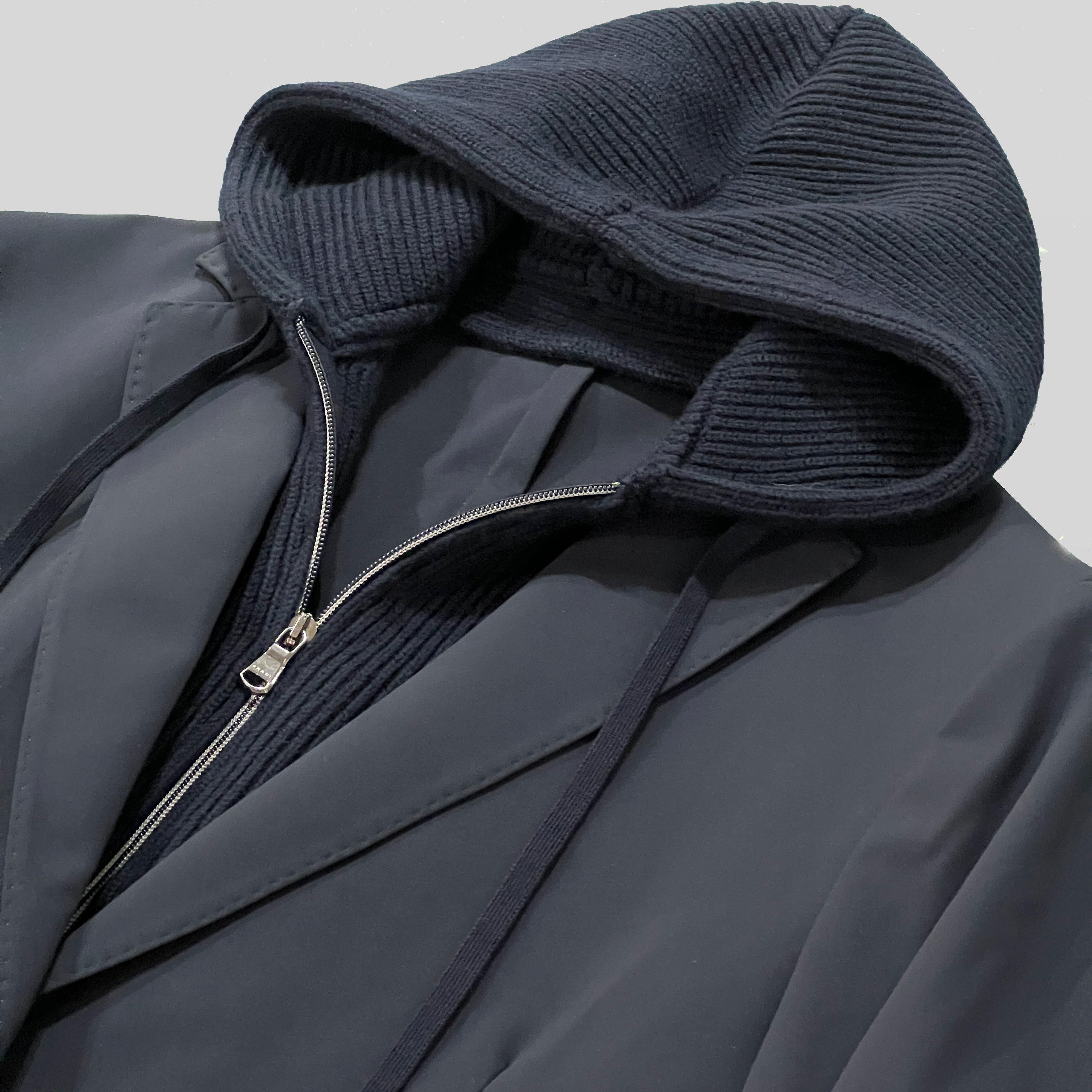 TECHNO PERFORMANCE EASY HOODED JACKET  - NAVY