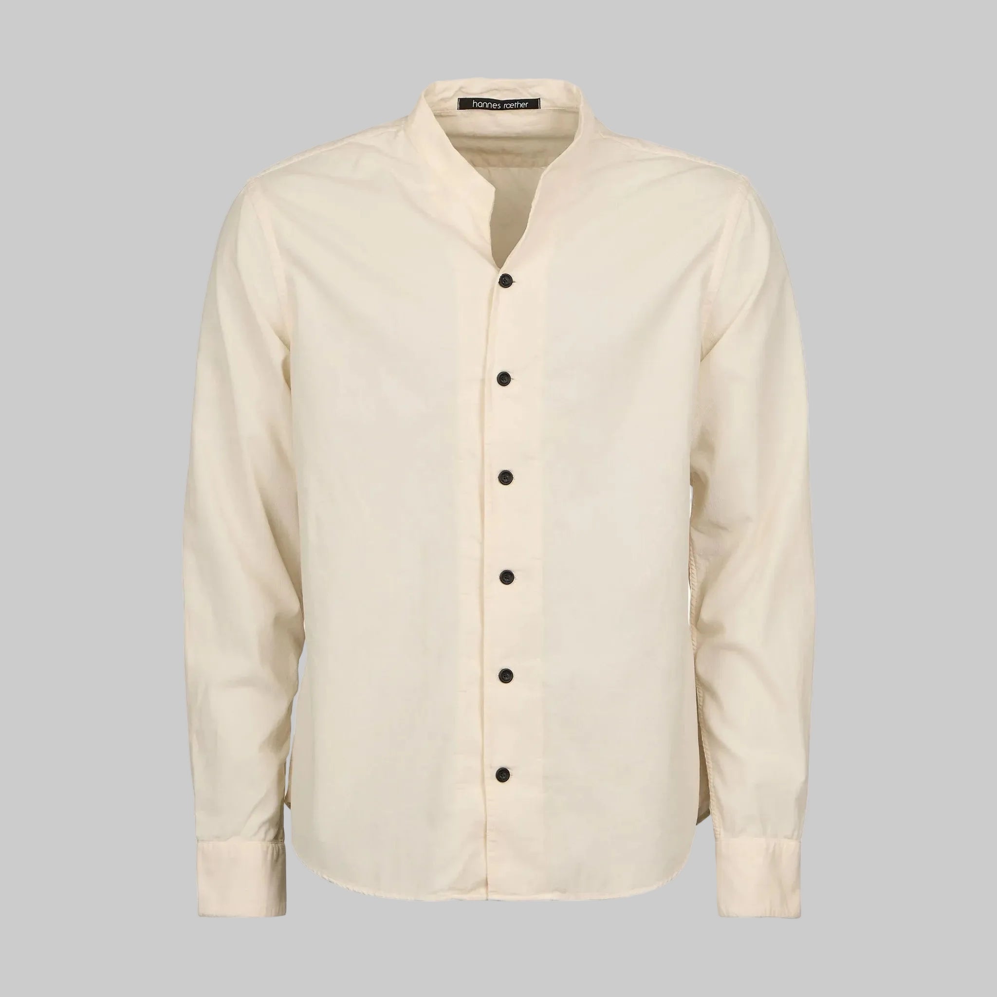 HANNES ROETHER NARROW COLLAR SHIRT - MILK