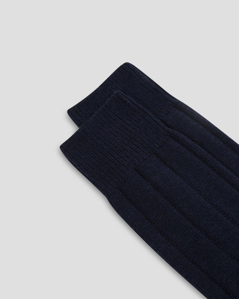 VANCOUVER CASHMERE BLEND SHORT SOCKS - NAVY