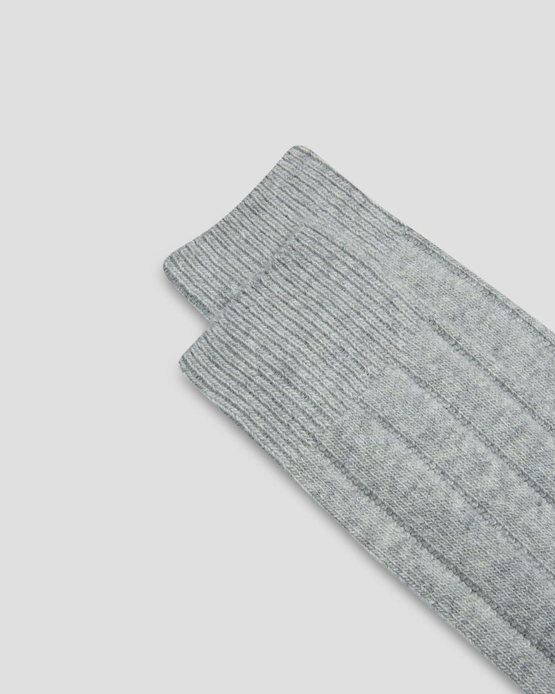 VANCOUVER CASHMERE BLEND SHORT SOCKS - LIGHT GREY