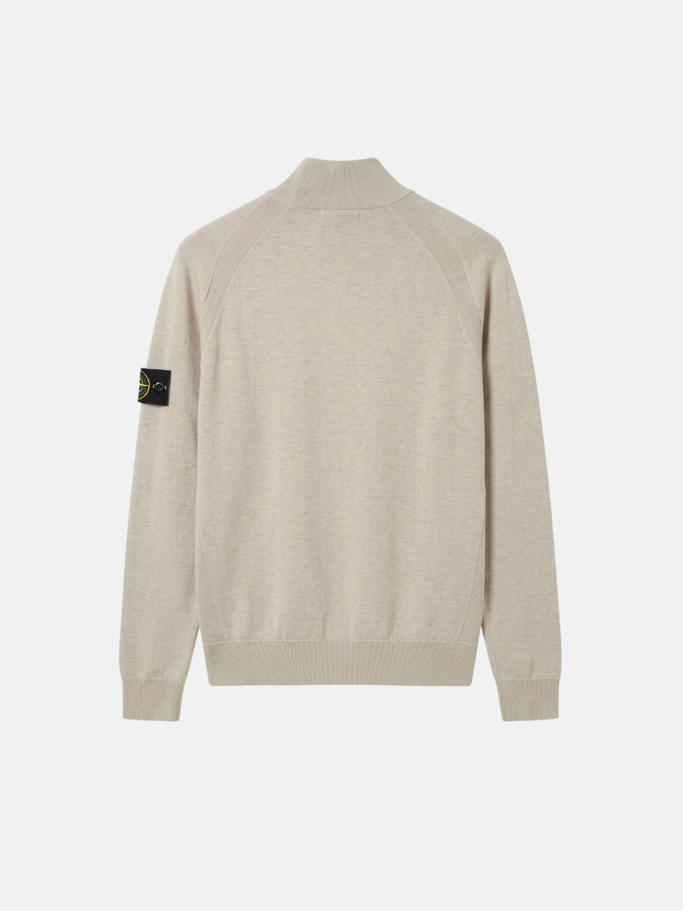 QUARTER-ZIP RWS WOOL BLEND SWEATER - SAND